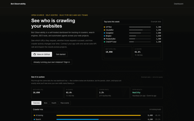 Bot Observability screenshot
